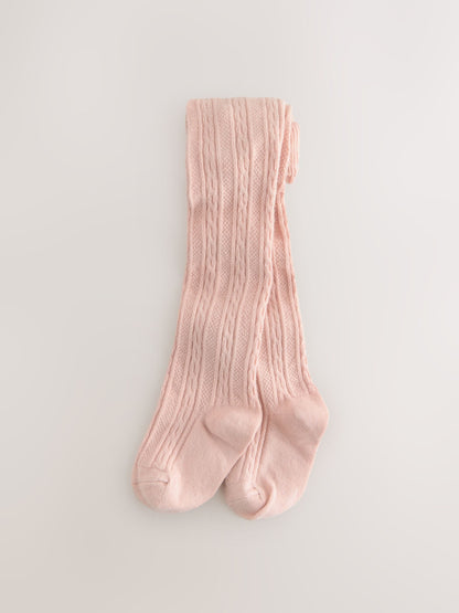 Pink Baby Tights 3 Pack (0mths-2yrs) image 4