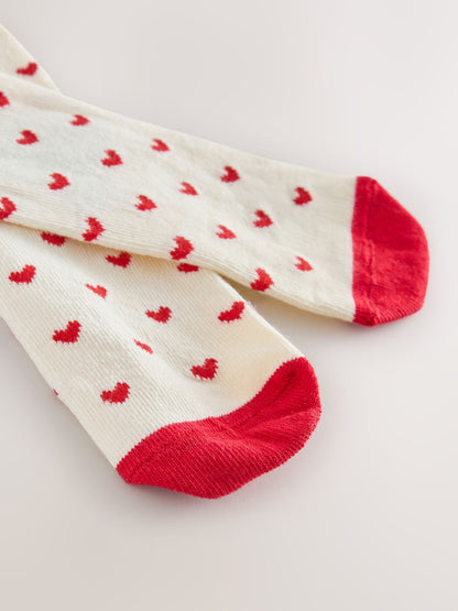 Ecru Christmas Bow Baby Tights (0mths-2yrs)