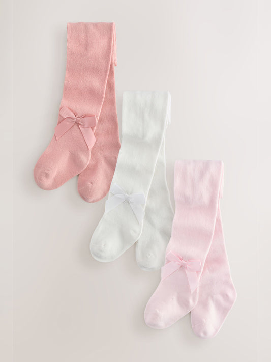 Pink Baby Bow Tights (0mths-2yrs) image 1