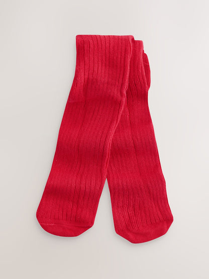Red Neutral Baby Tights 3 Pack (0mths-2yrs)