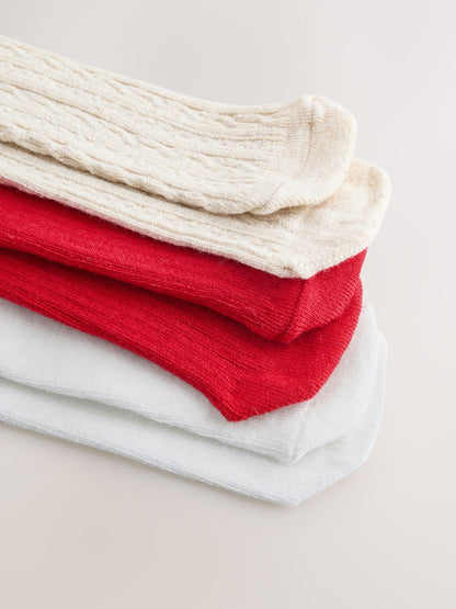 Red Neutral Baby Tights 3 Pack (0mths-2yrs)