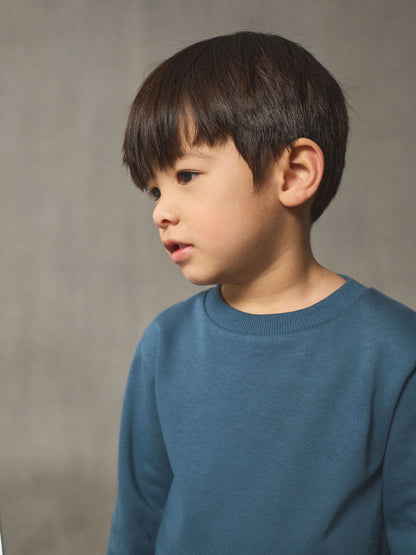 Teal Blue Plain Sweatshirt And Joggers Set (3mths-7yrs) image 3