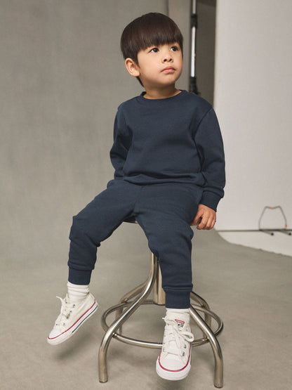 Navy Blue Plain Sweatshirt And Joggers Set (3mths-7yrs) image 3