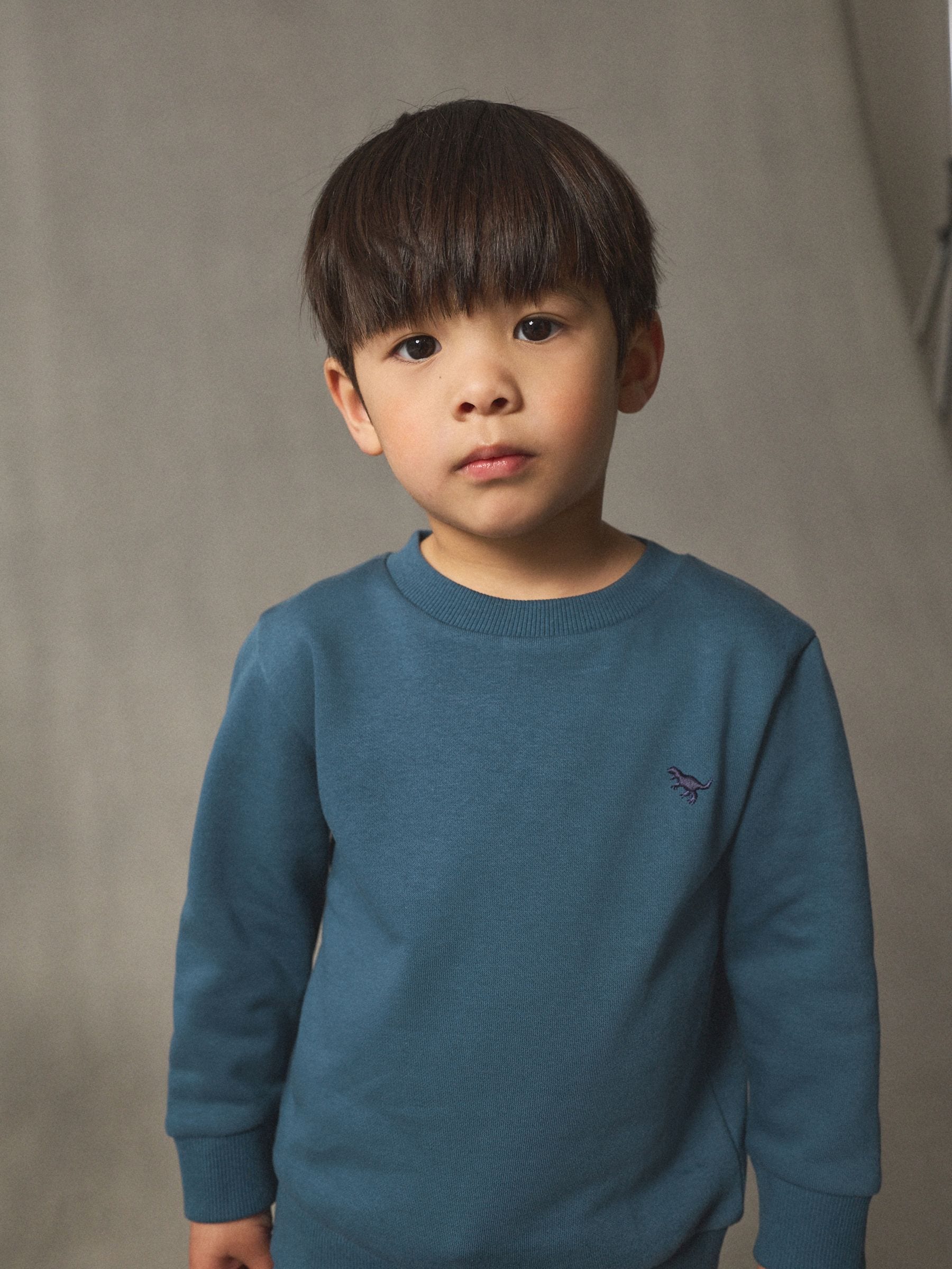 Teal Blue Logo Sweatshirt And Joggers Set (3mths-7yrs) image 3