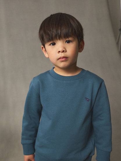 Teal Blue Logo Sweatshirt And Joggers Set (3mths-7yrs) image 3