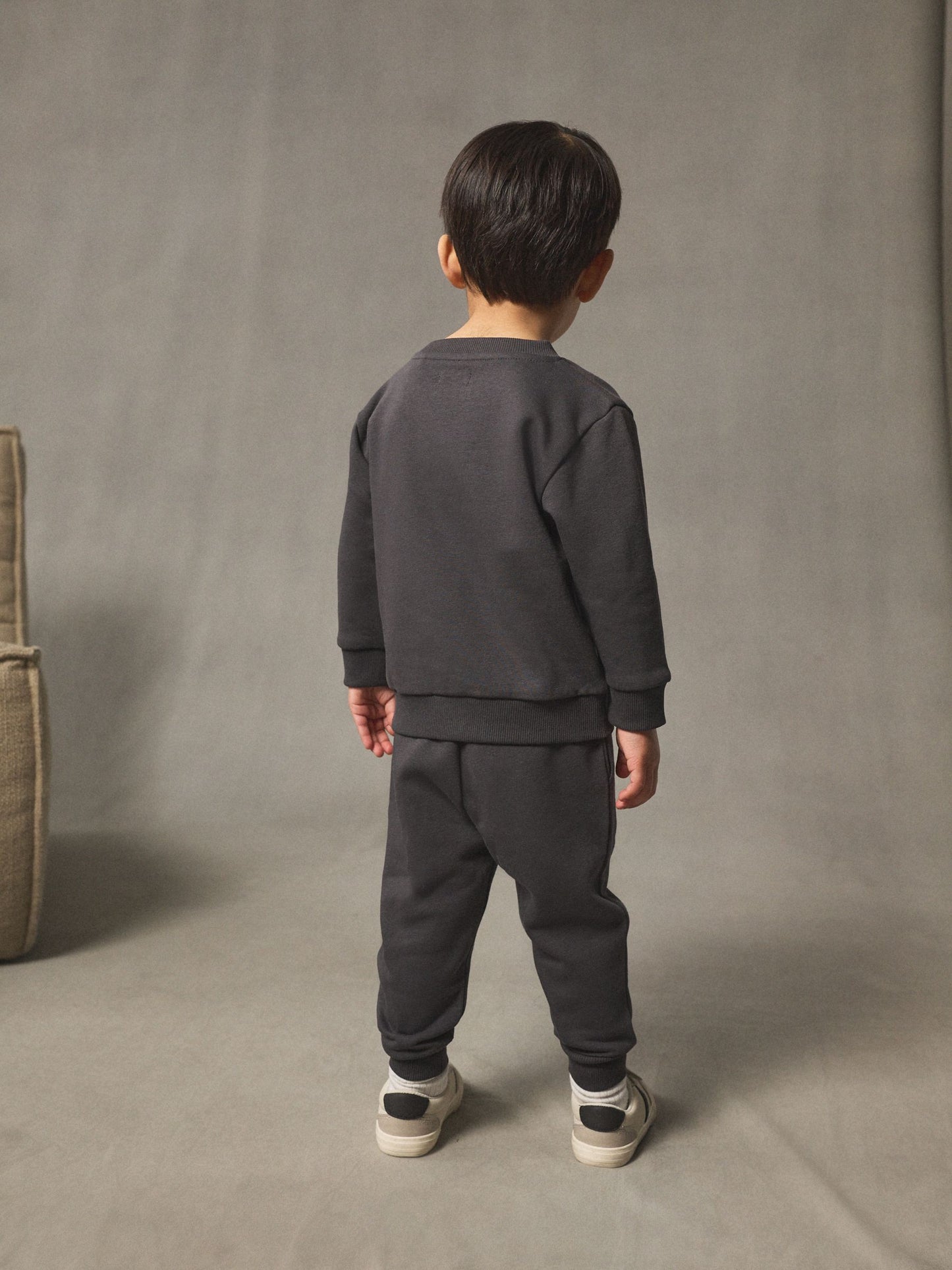 Charcoal Grey Plain Sweatshirt And Joggers Set (3mths-7yrs) image 3
