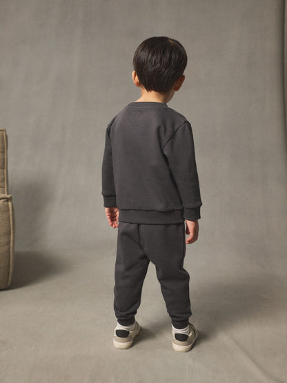 Charcoal Grey Plain Sweatshirt And Joggers Set (3mths-7yrs) image 3