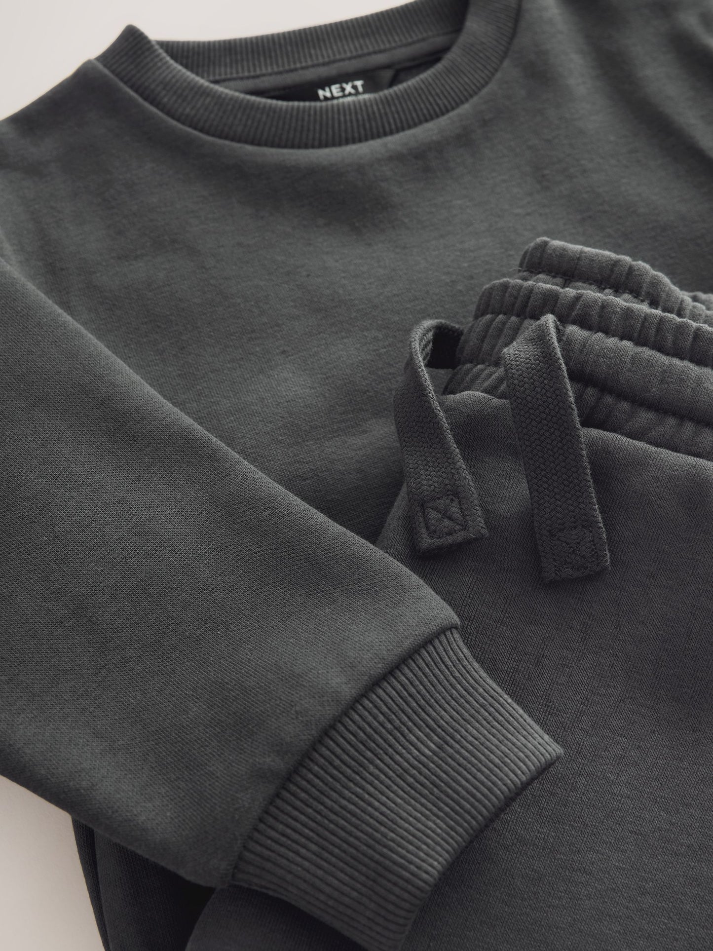 Charcoal Grey Plain Sweatshirt And Joggers Set (3mths-7yrs) image 8