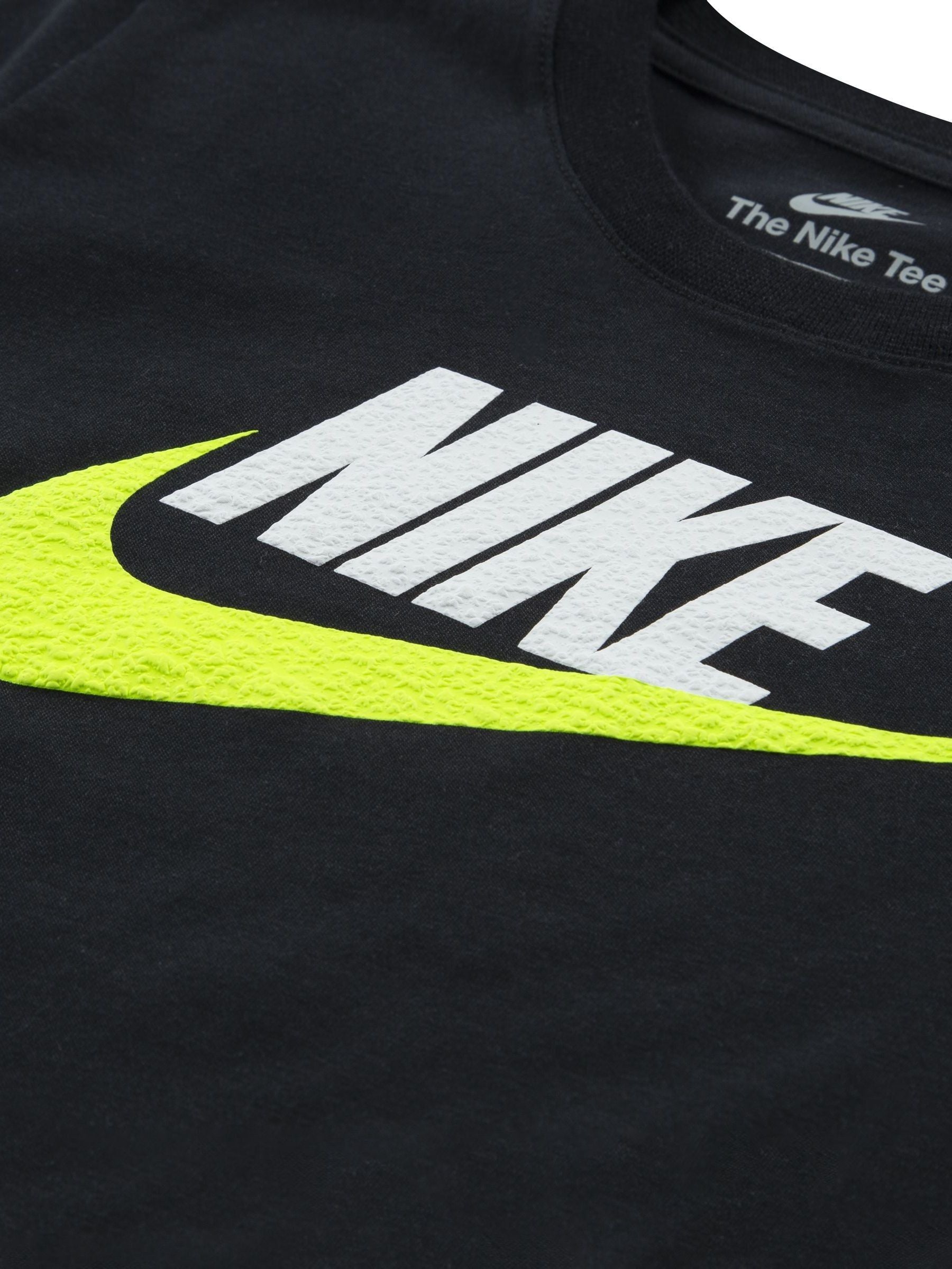 Nike Black/Volt Futura Little T-Shirt image 4