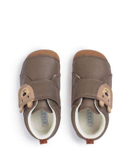 Start Rite Brown Bear Hug Soft Leather Rip Tape Shoes image 5