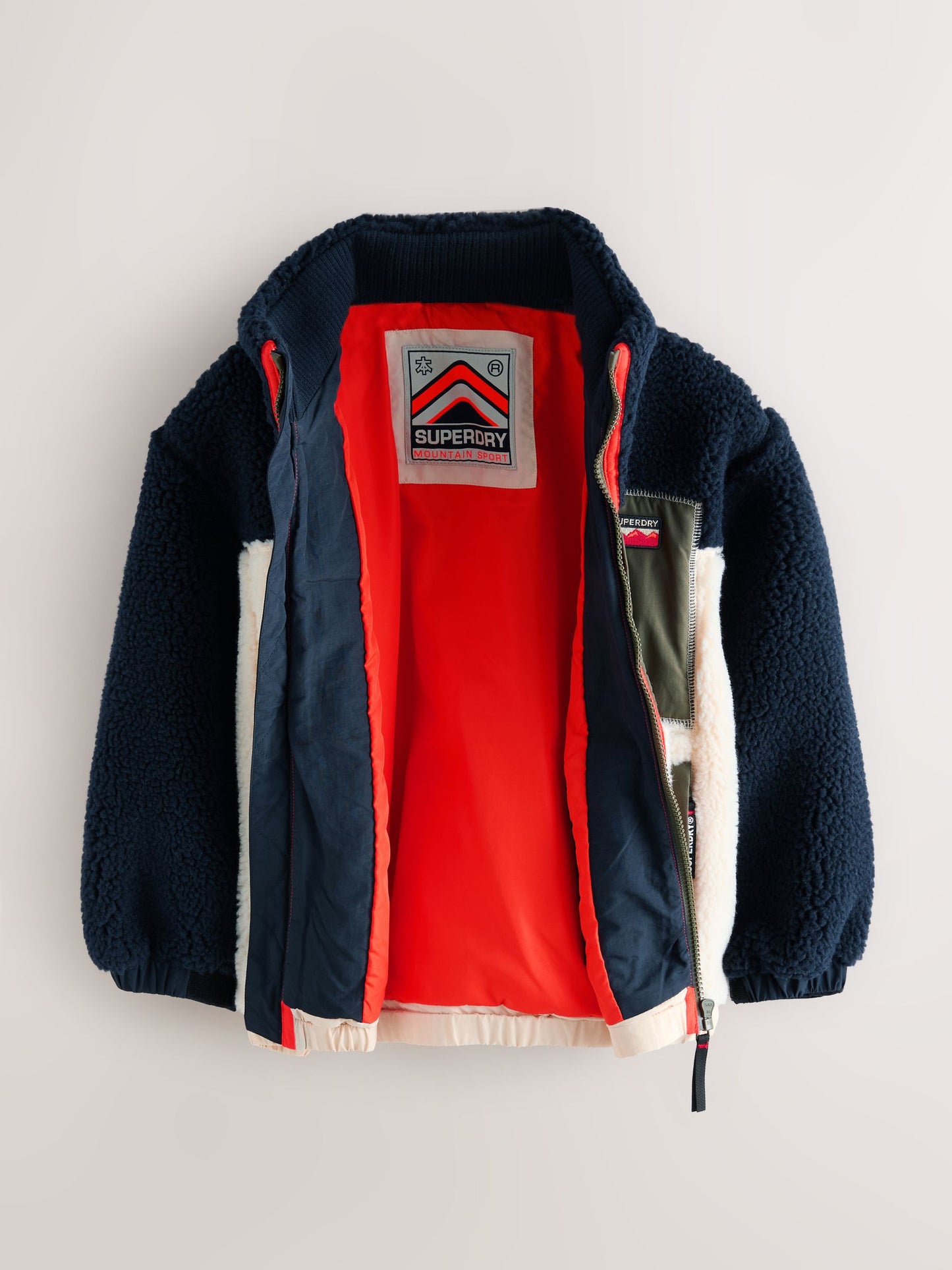 Dsiney Kidz - Superdry Navy Borg Zip Through Jacket image 6