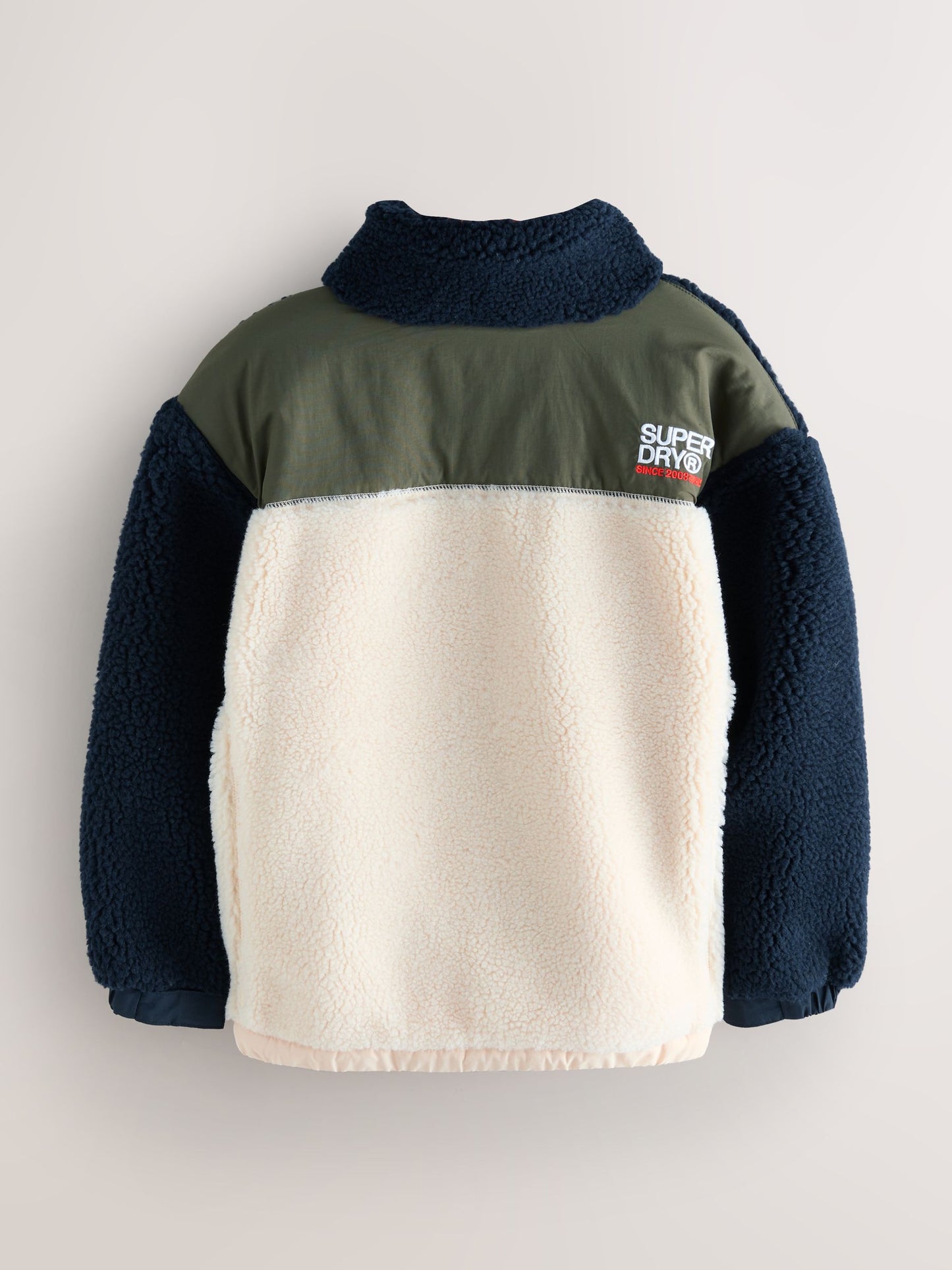 Dsiney Kidz - Superdry Navy Borg Zip Through Jacket image 7