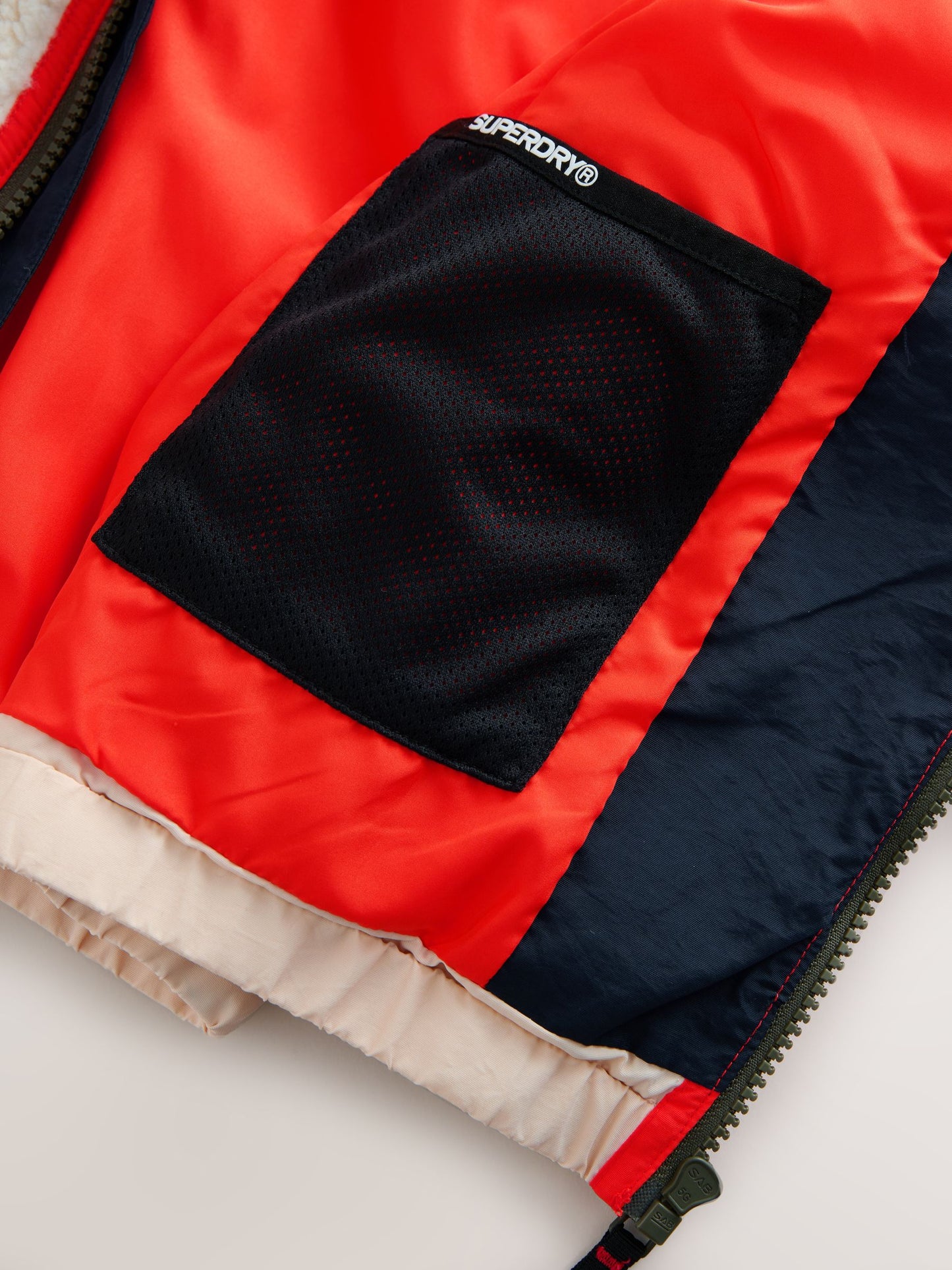 Dsiney Kidz - Superdry Navy Borg Zip Through Jacket image 8