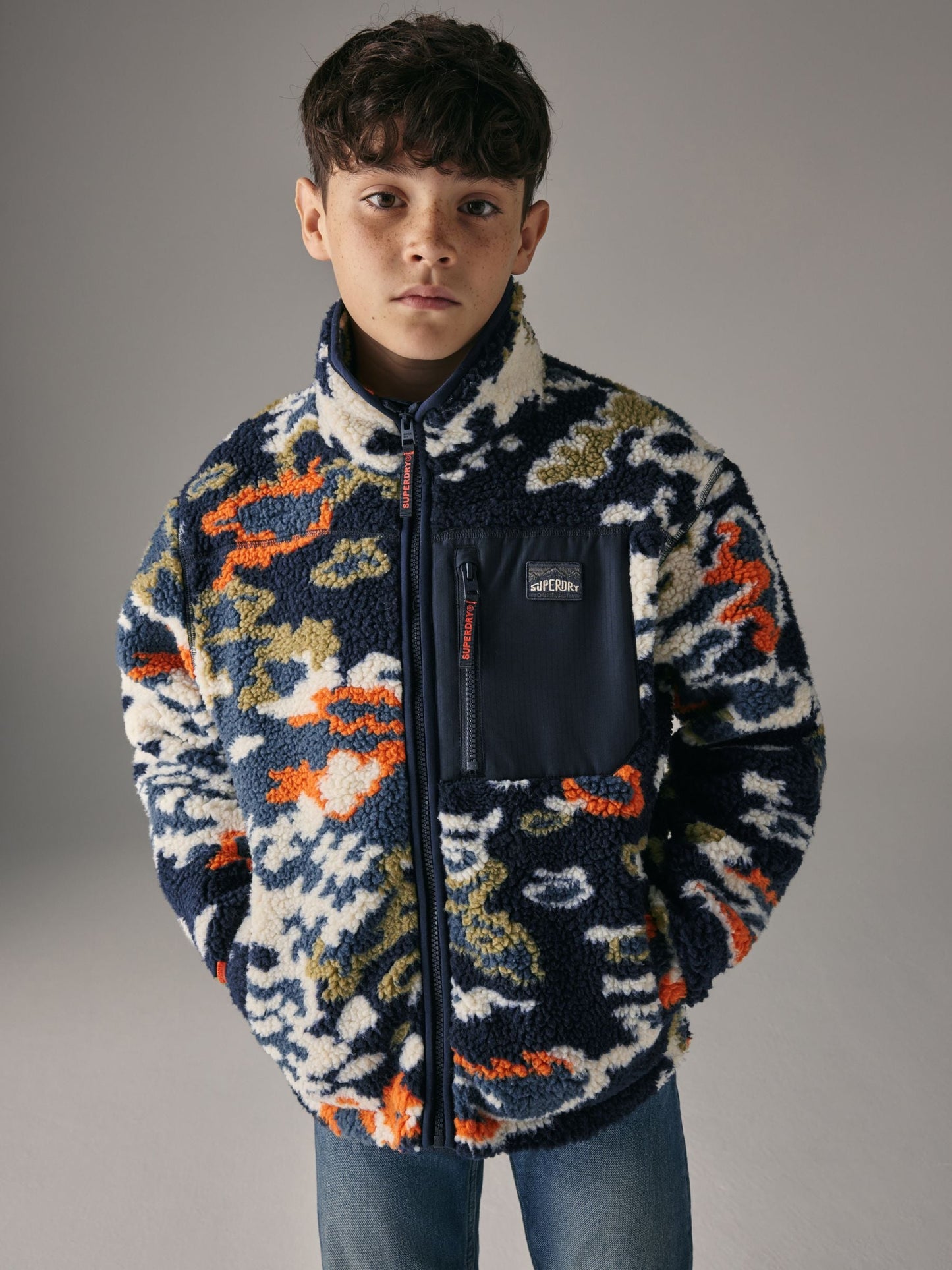 Dsiney Kidz - Superdry Multi Borg Zip Through Jacket image 1