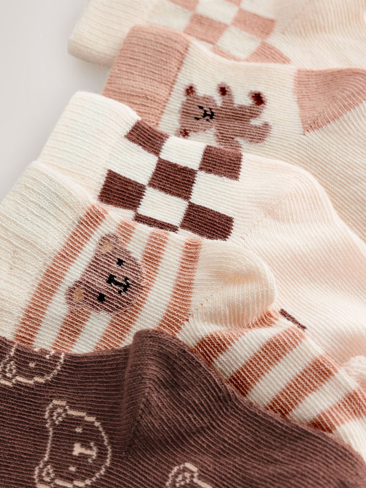 Brown Baby Socks 5 Pack (0mths-2yrs) image 3