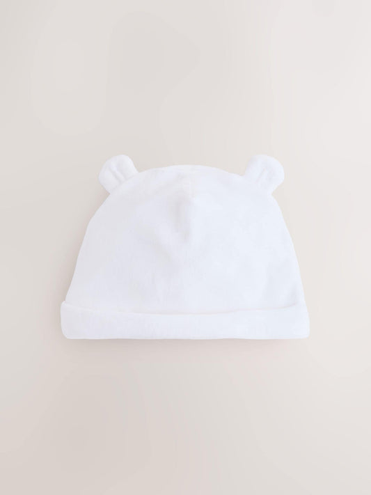 Blue Velour Baby Beanies 2 Pack (0-12mths)