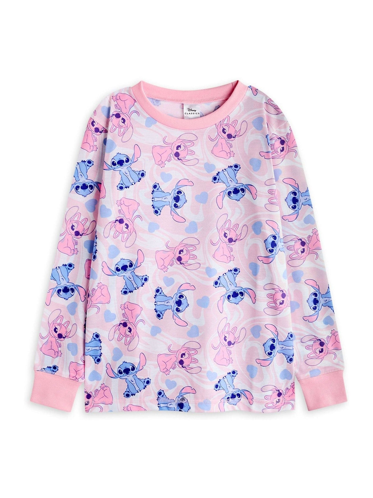 Vanilla Underground Pink Girls Disney Stitch Pyjamas 2 Pack - image 2