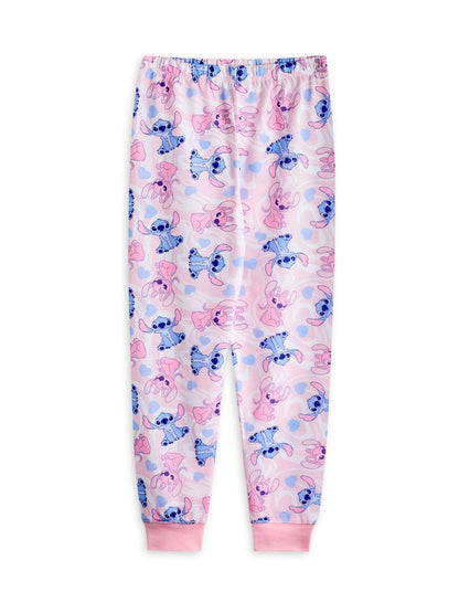 Vanilla Underground Pink Girls Disney Stitch Pyjamas 2 Pack - image 3