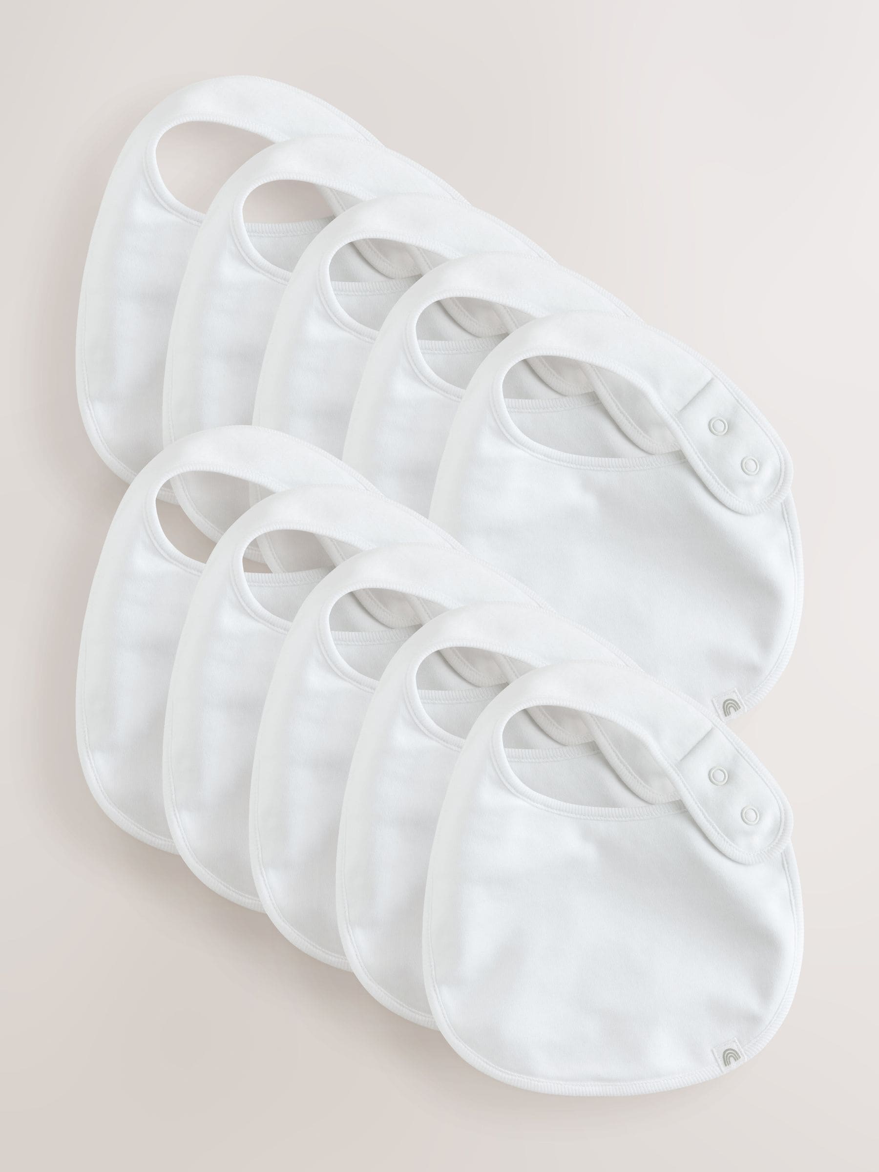 White Baby Bibs 10 Pack image 1