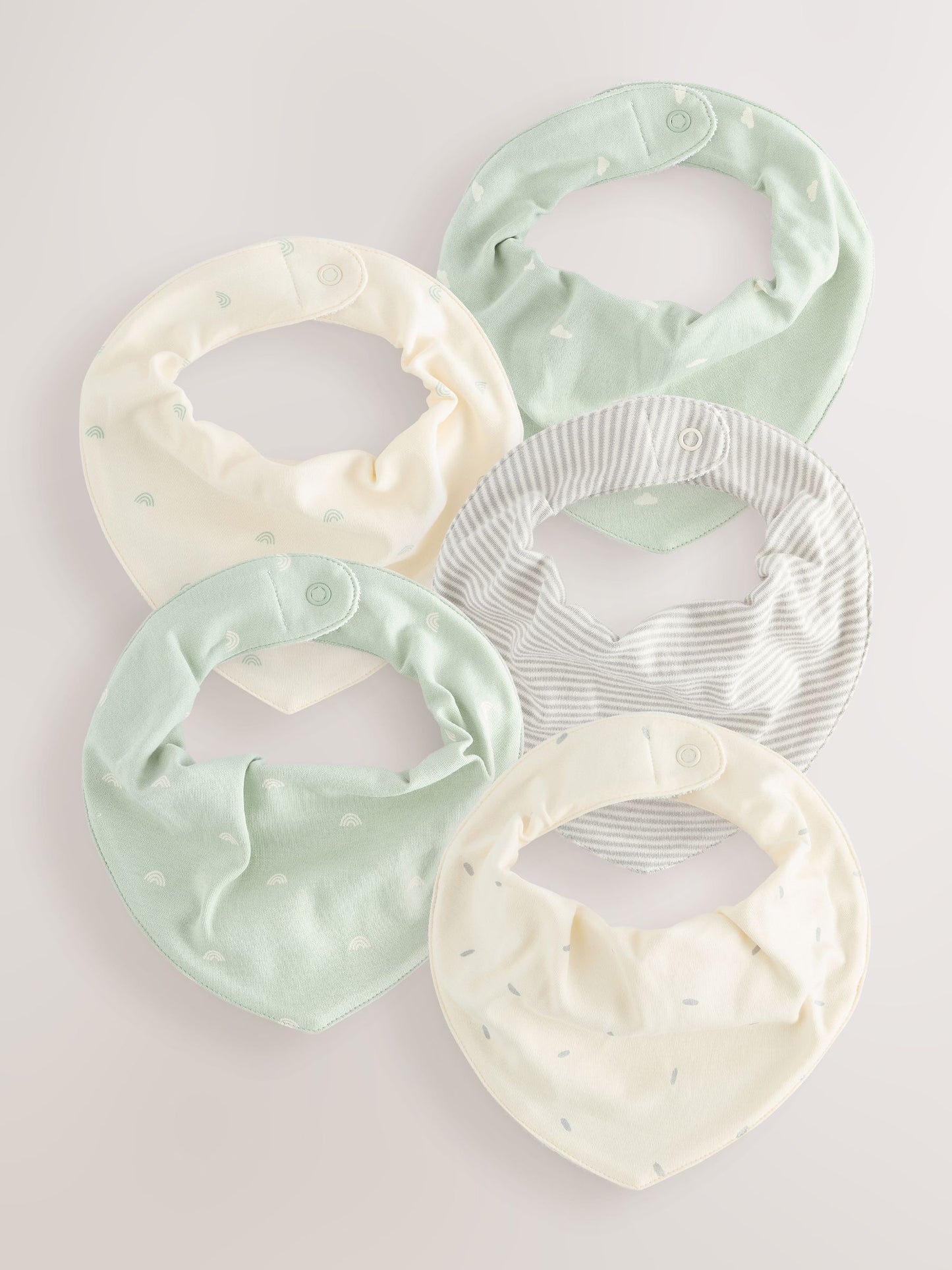Sage Green Baby Bibs 5 Pack image 1