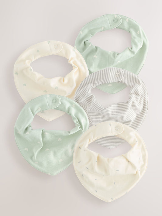 Sage Green Baby Bibs 5 Pack image 1