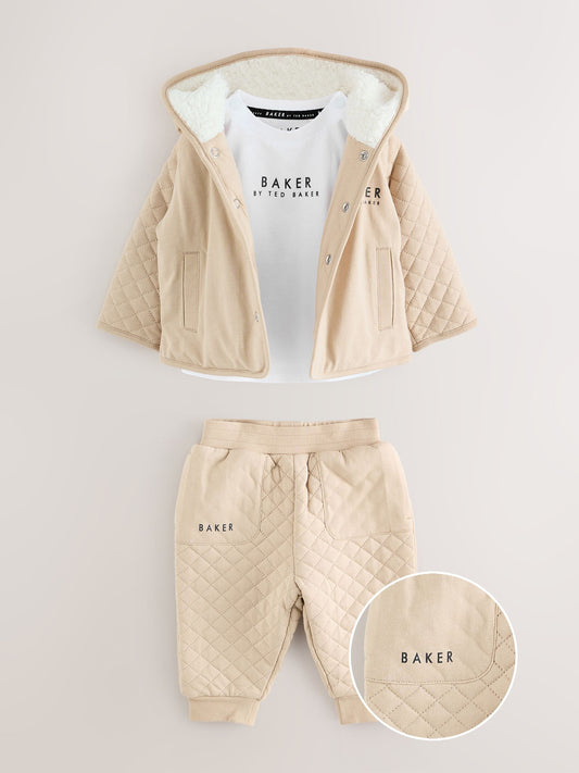 Baker by Ted Baker Quilted Jacket T-Shirt and Trousers Set