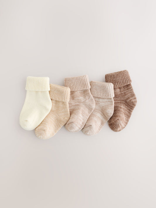Neutral Baby Roll Top Socks (0mths-2yrs) image 1