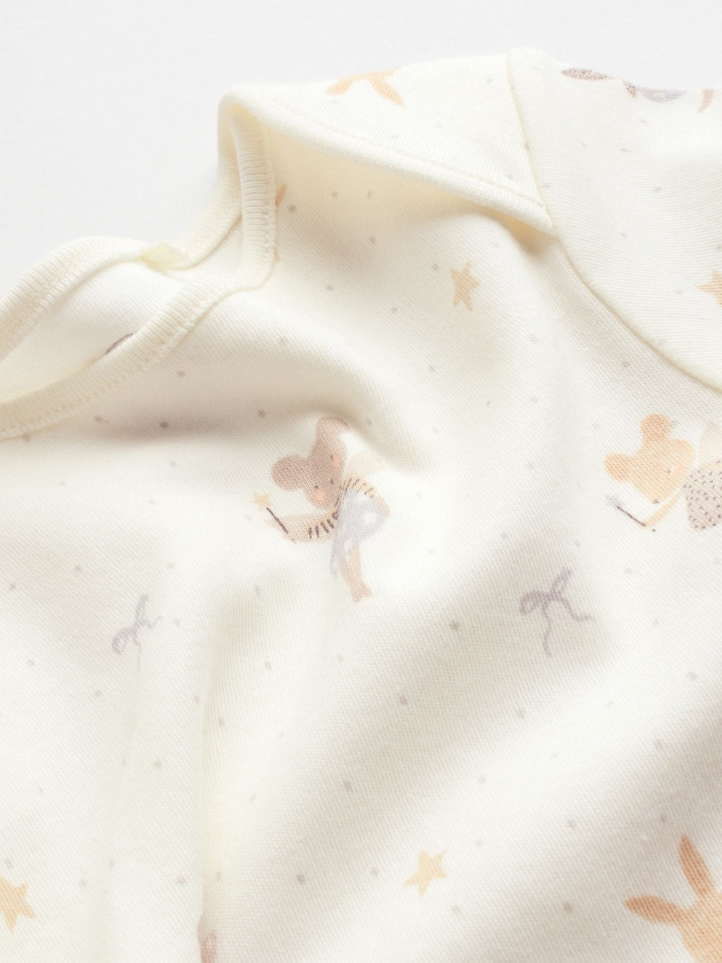 Ecru Fairy Mouse 5 Pack Long Sleeve Baby Bodysuits image 4