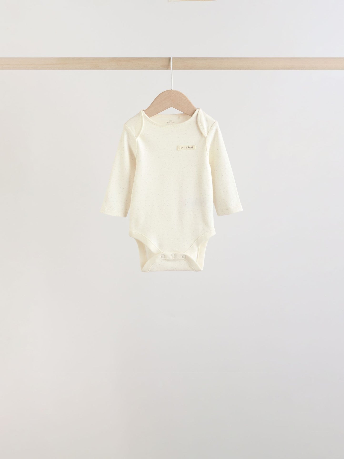 Ecru Fairy Mouse 5 Pack Long Sleeve Baby Bodysuits image 7
