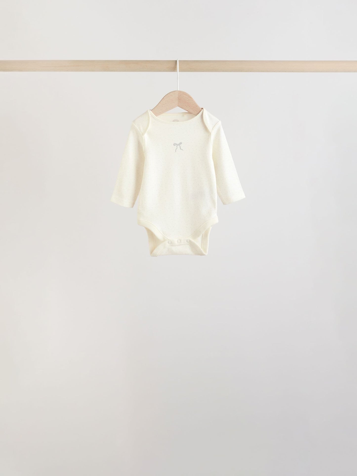 Ecru Fairy Mouse 5 Pack Long Sleeve Baby Bodysuits image 8