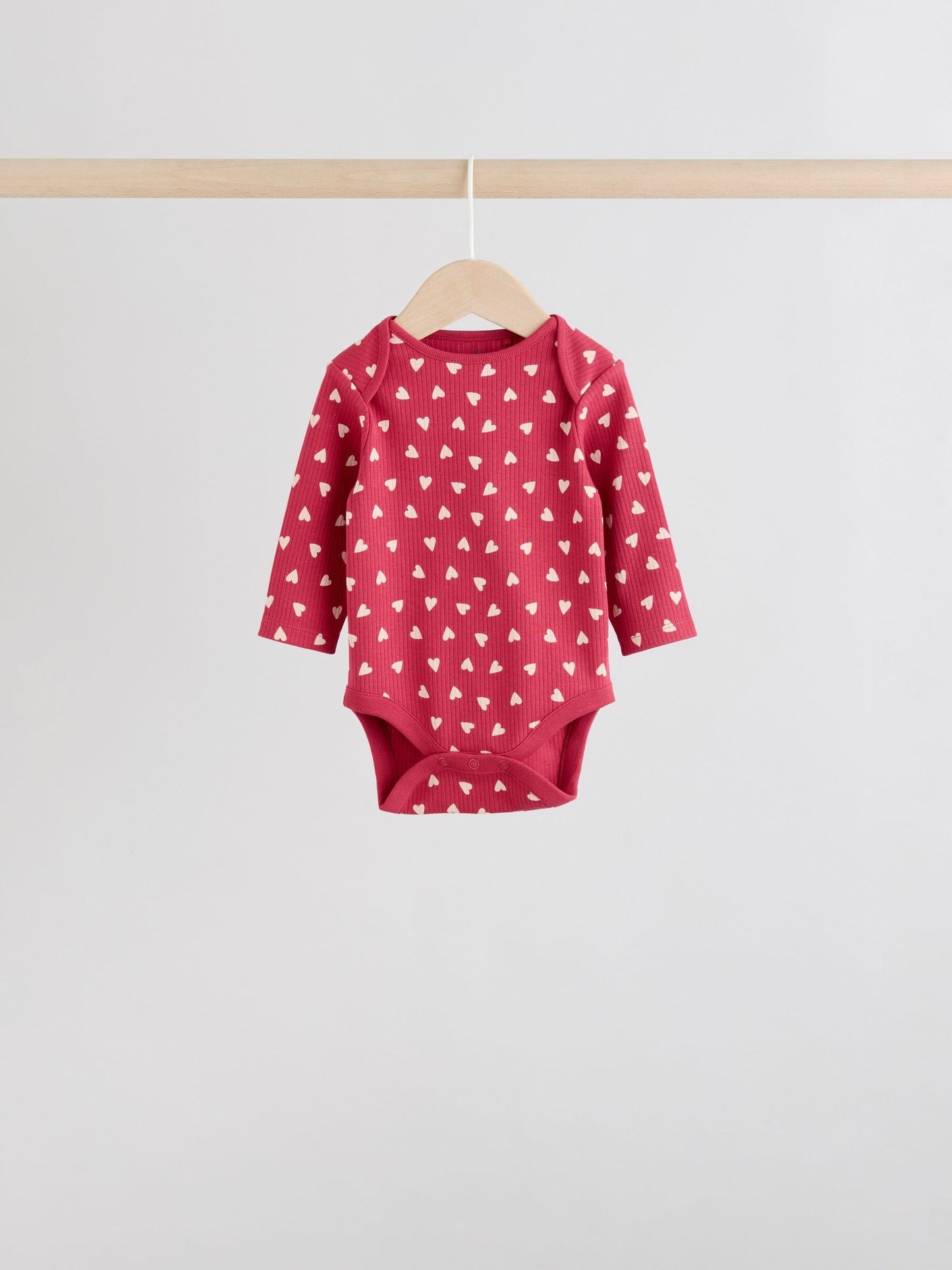 Red Baby Long Sleeve Bodysuits 5 Pack