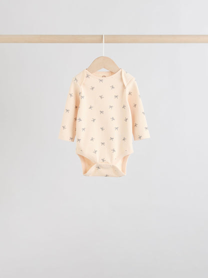 Red Baby Long Sleeve Bodysuits 5 Pack