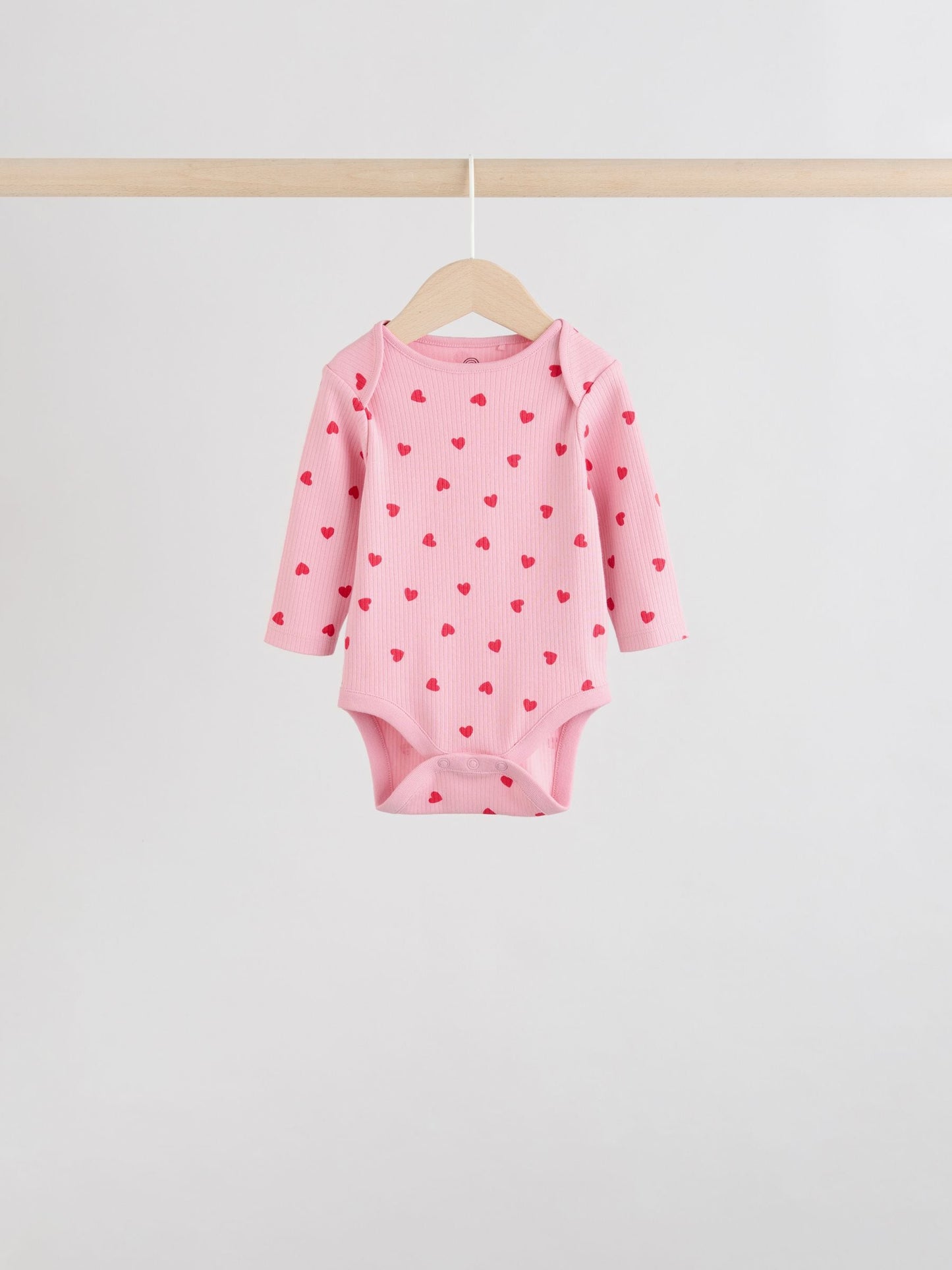 Red Baby Long Sleeve Bodysuits 5 Pack