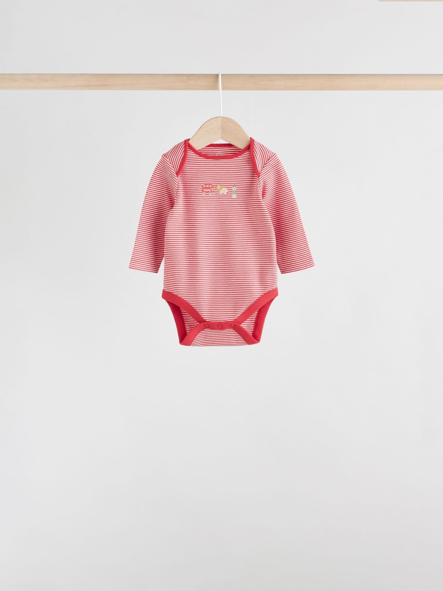 Red Baby London Long Sleeve Bodysuits 5 Pack image 3