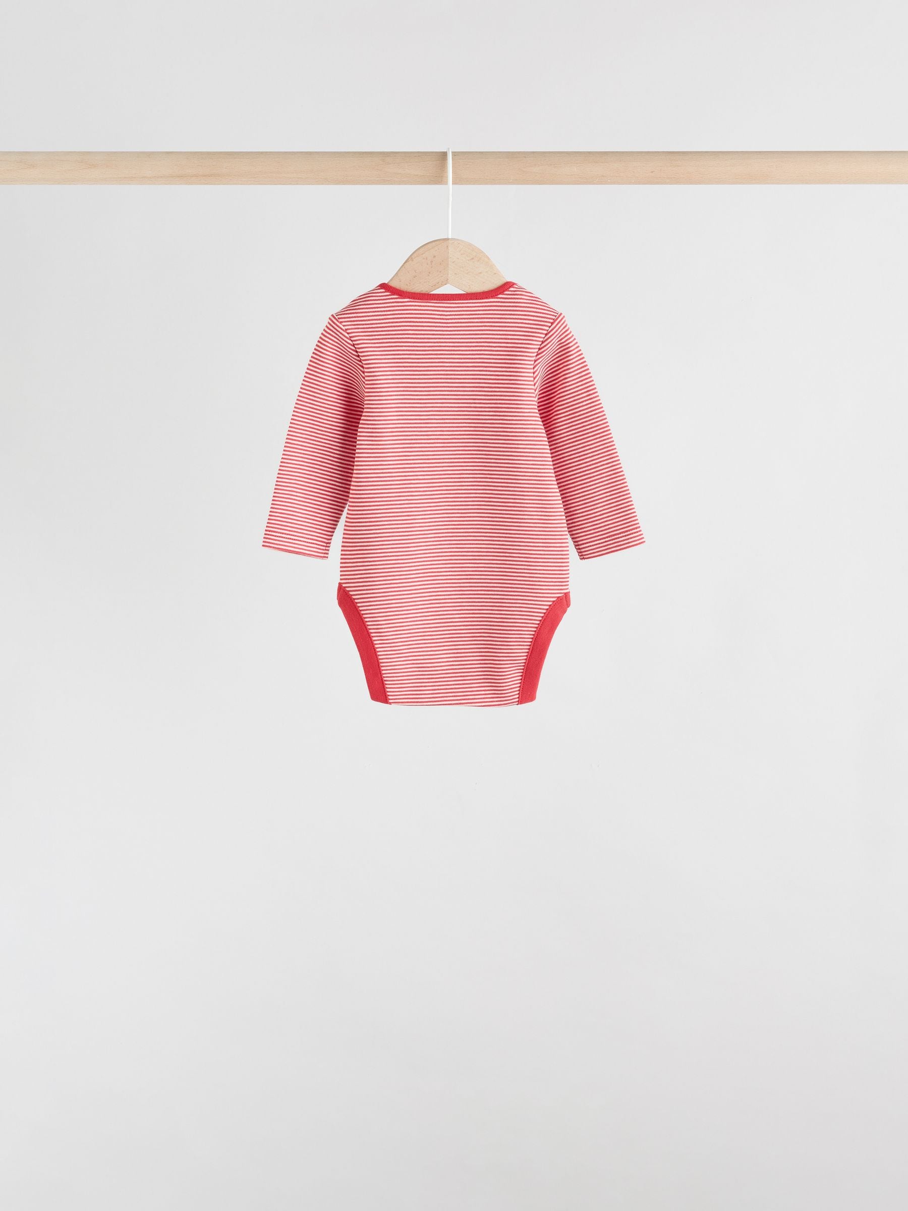 Red Baby London Long Sleeve Bodysuits 5 Pack image 4