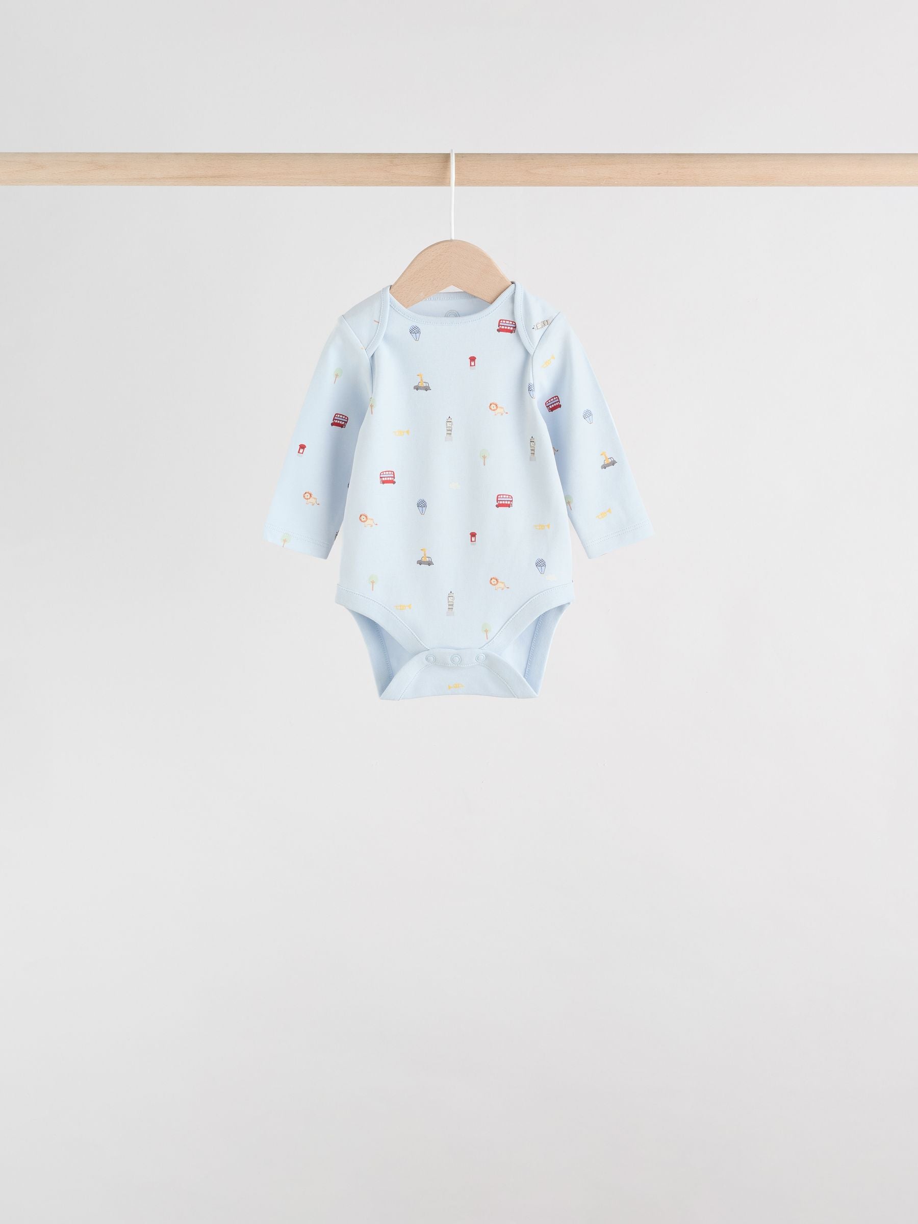 Red Baby London Long Sleeve Bodysuits 5 Pack image 6