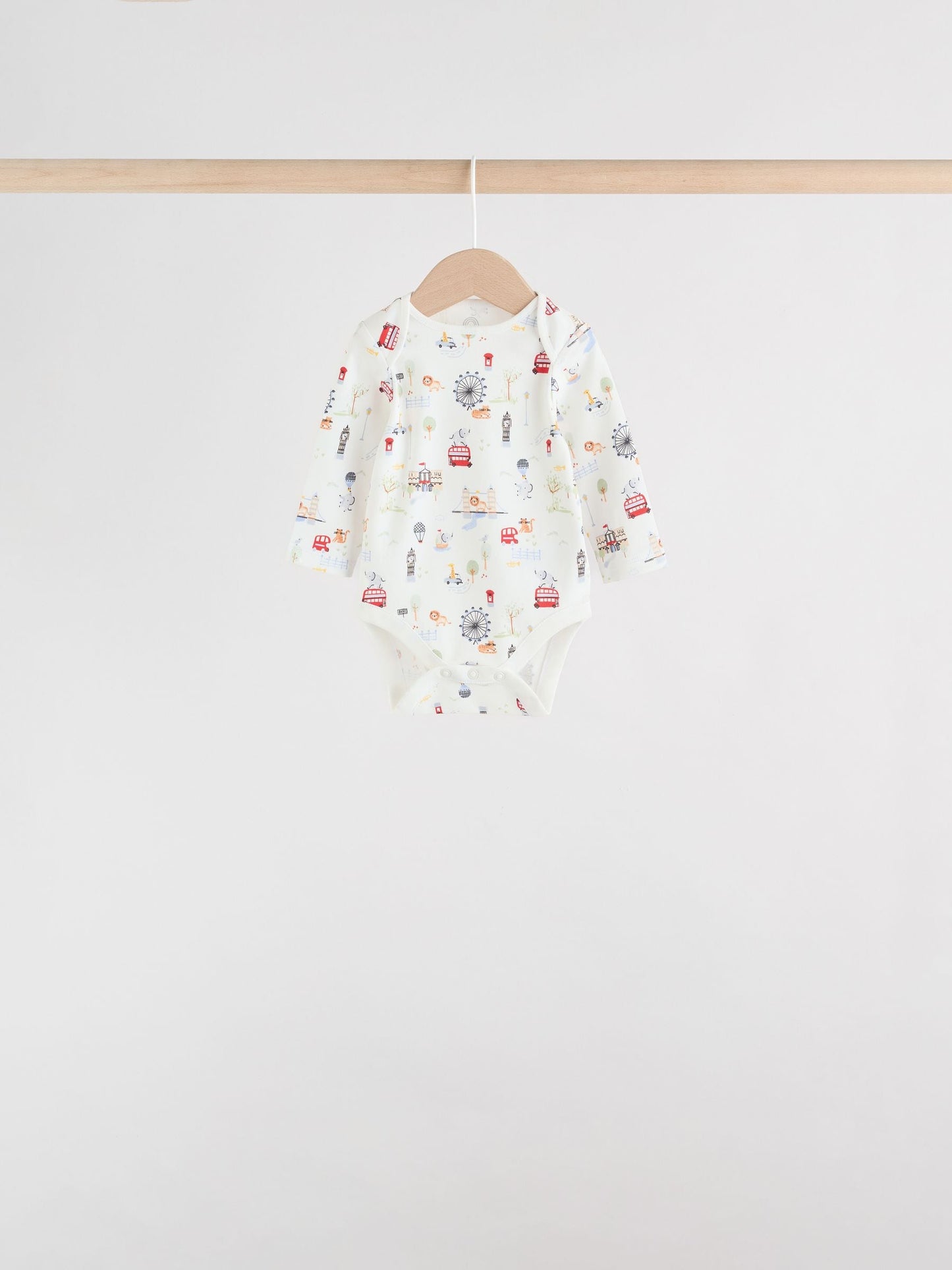 Red Baby London Long Sleeve Bodysuits 5 Pack image 7