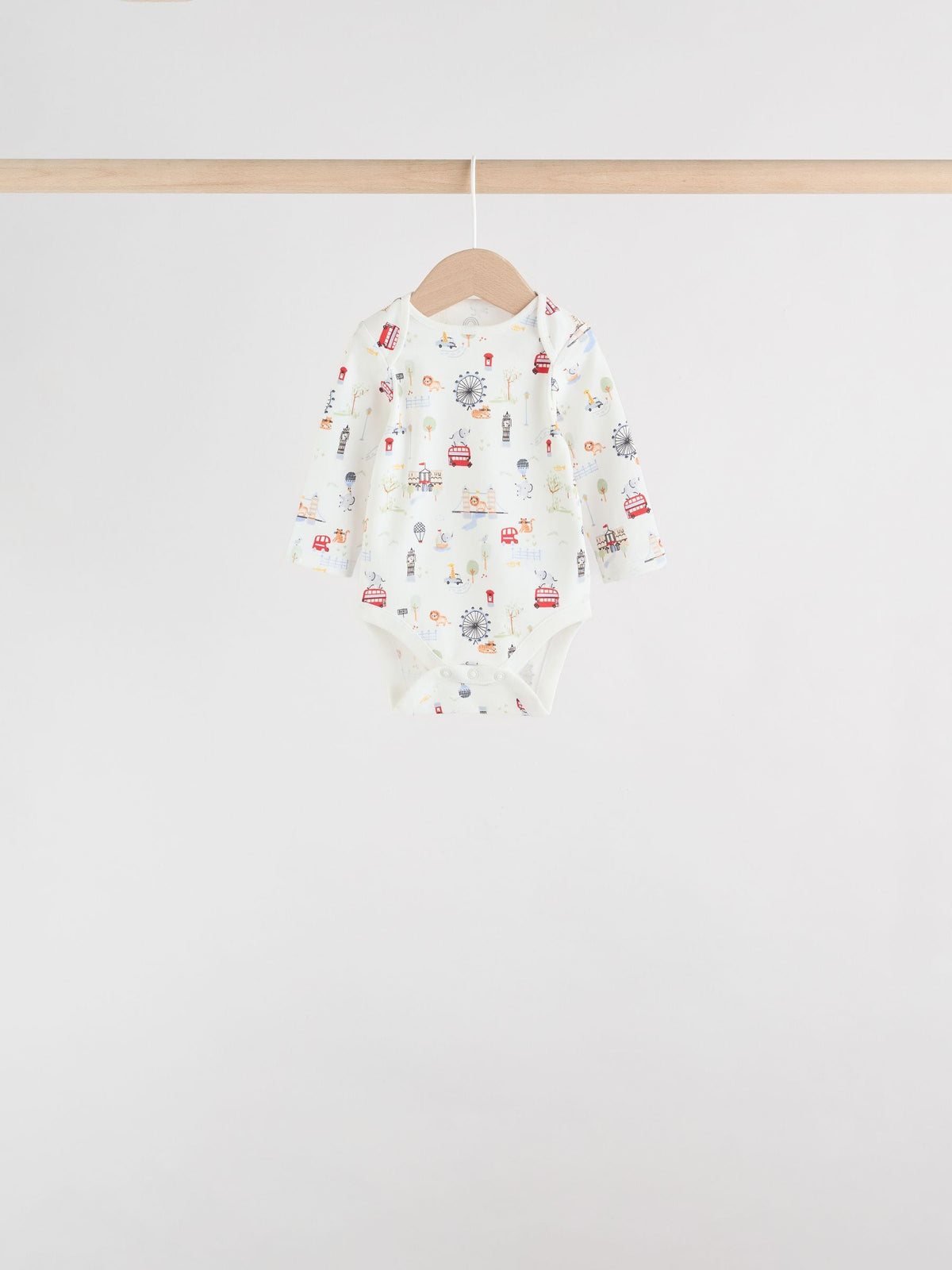 Red Baby London Long Sleeve Bodysuits 5 Pack image 7