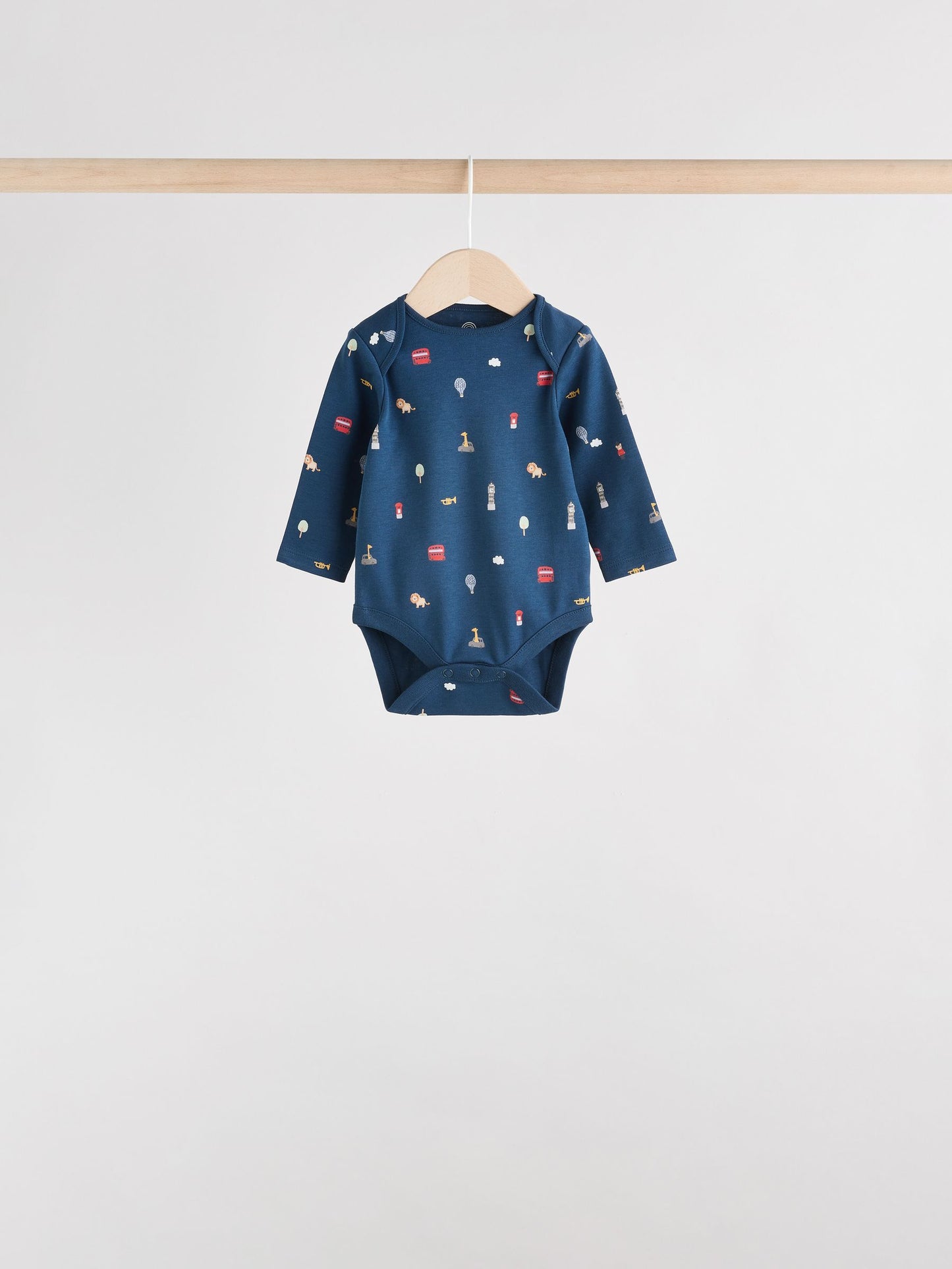 Red Baby London Long Sleeve Bodysuits 5 Pack image 8