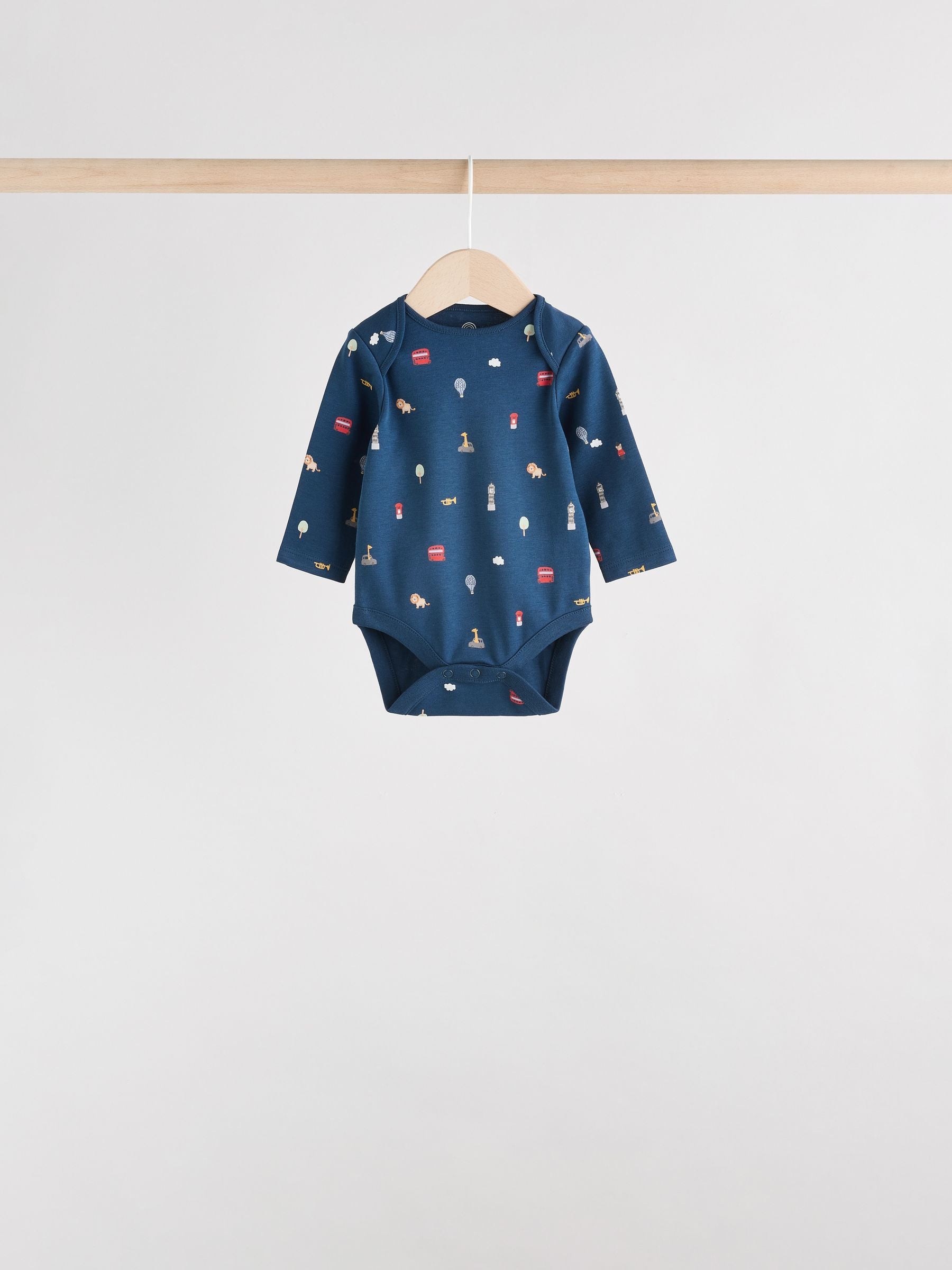 Red Baby London Long Sleeve Bodysuits 5 Pack image 8