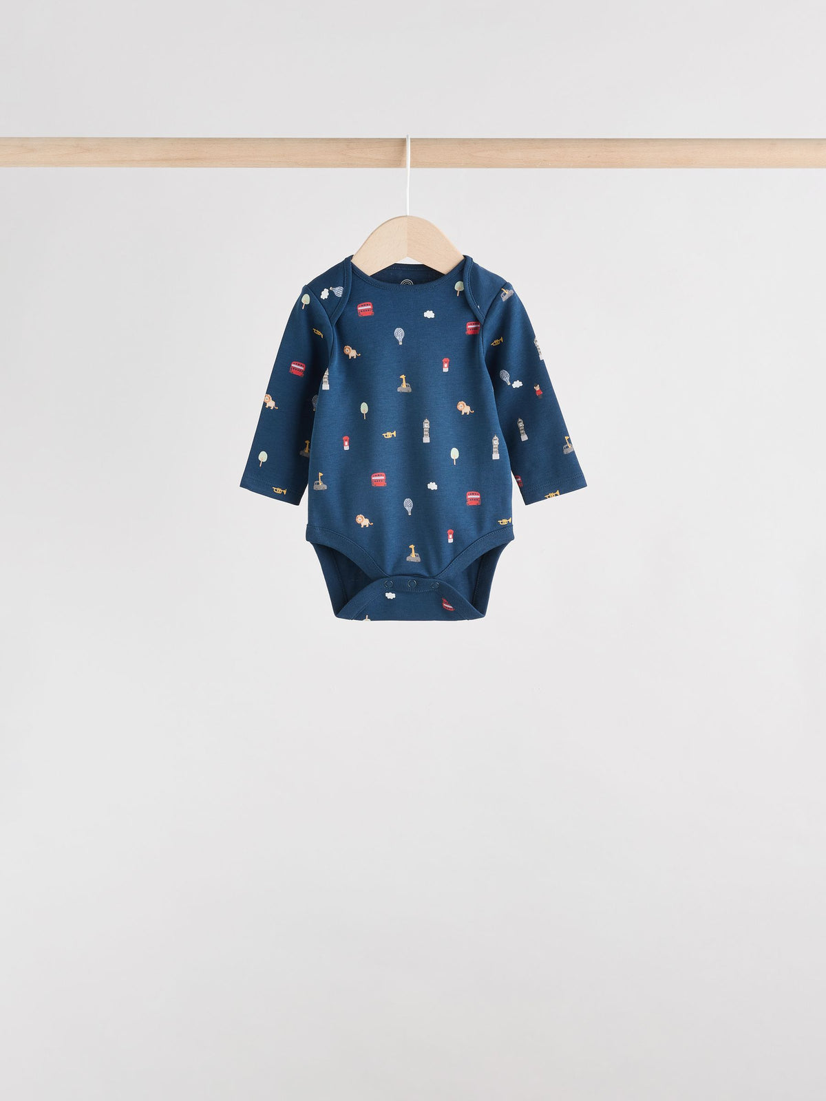 Red Baby London Long Sleeve Bodysuits 5 Pack image 8