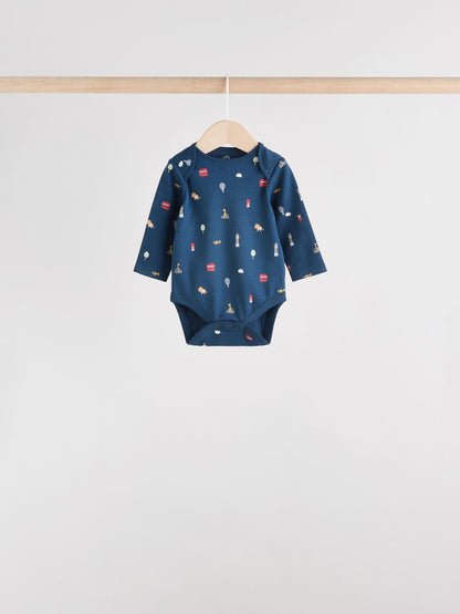 Red Baby London Long Sleeve Bodysuits 5 Pack image 8