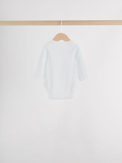 Blue Baby Elephant Long Sleeved Bodysuits 5 Pack image 6