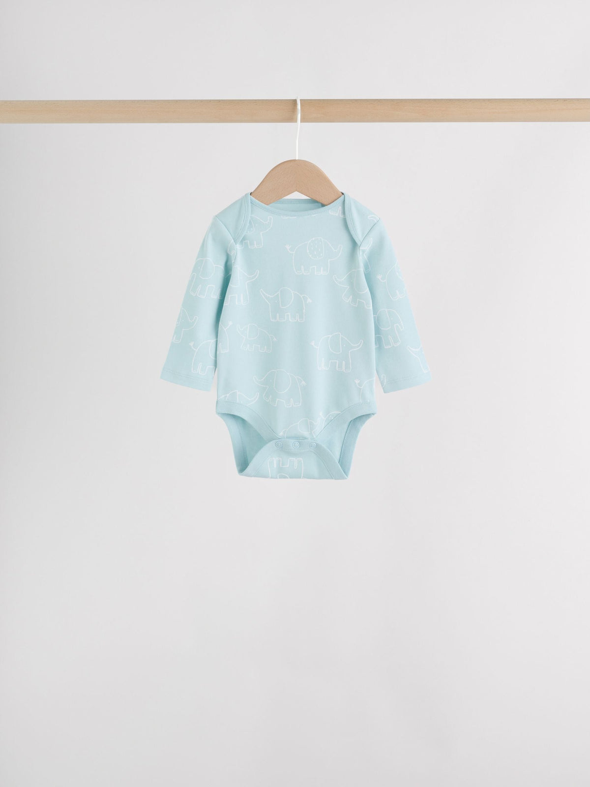 Dsiney Kidz - Blue Baby Elephant Long Sleeved Bodysuits 5 Pack image 7