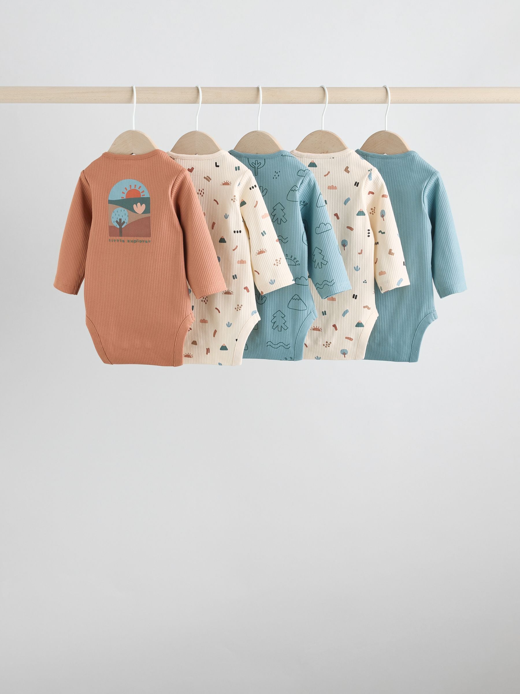Multi Baby Bodysuits 5 Pack image 2