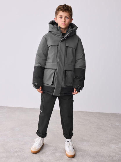 Baker by Ted Baker Shower Resistant Colourblock Parka Coat image 1