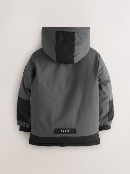Baker by Ted Baker Shower Resistant Colourblock Parka Coat image 10