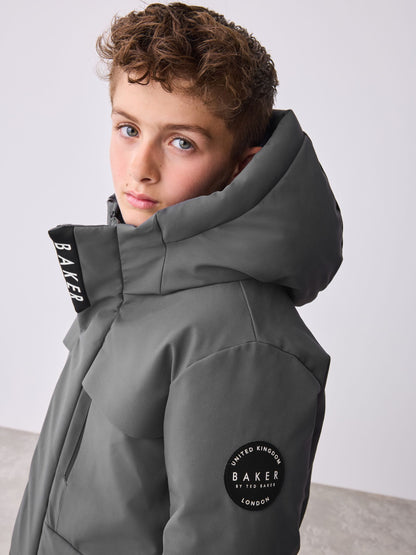 Baker by Ted Baker Shower Resistant Colourblock Parka Coat image 6