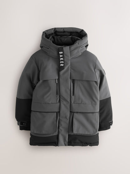 Baker by Ted Baker Shower Resistant Colourblock Parka Coat image 8