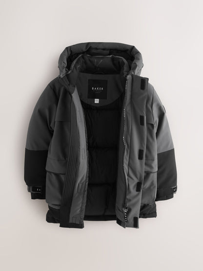 Baker by Ted Baker Shower Resistant Colourblock Parka Coat image 9